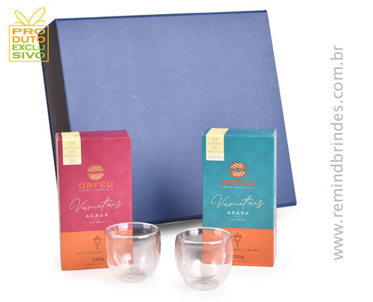 Kit Café Gourmet Orfeu Varietais com Copos de Vidro