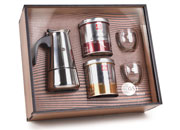 Kit Café Barista com Cafeteira Inox, Café Illy e Copos