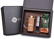 Kit Café com Prensa Francesa e Moedor Manual e Café Orfeu