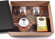 Brinde Kit Ch� - 1 Caixa de Ch� Verde Basilur com 20 Sach�s, 2 X�caras e Chaleira de Borossilidato