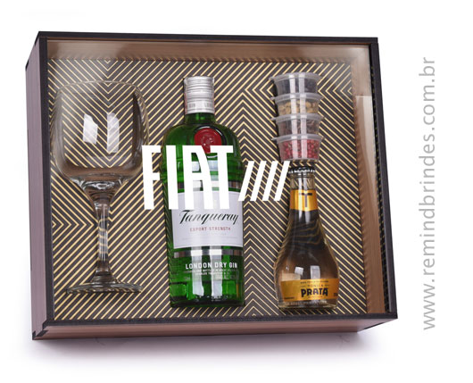 Kit Bebida - Gin Tanqueray, Tônica, Taça com 4 Especiarias
