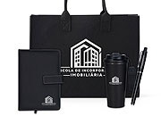 Kit Onboarding Executivo - Copo, Sacola de Feltro e Kit Caderneta com Caneta
