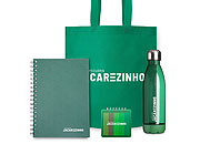 Kit Onboarding Fresh - Caderno, Garrafa, Bloco de Anotações e Sacola Biodegradável