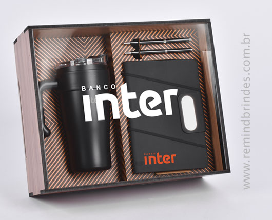 Kit Onboarding Personalizado com Caneca Térmica, Caderneta e Canetas