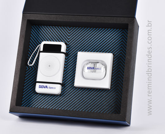 Kit Onboarding Tech com Carregador por Indução e Fone Bluetooth