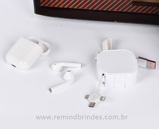 Kit Home Office Connect com Fone, Cabo Retrátil e Porta-Retrato