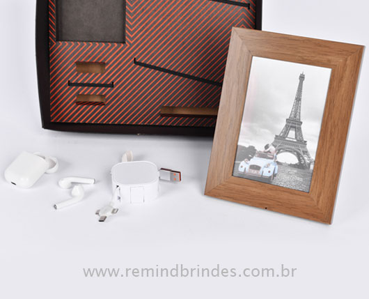 Kit Home Office Connect com Fone, Cabo Retrátil e Porta-Retrato
