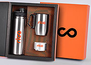 Kit Onboarding Executive 3 Peças com Garrafa Térmica, Caneca Inox e Caixa de Som